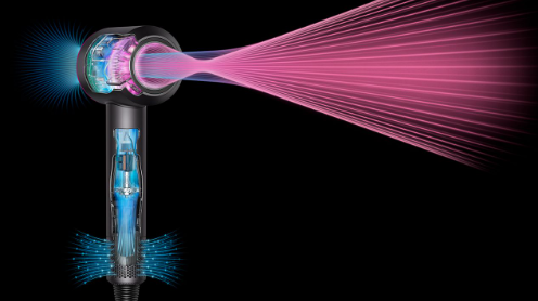 dyson supersonicの速乾の技術的説明画像